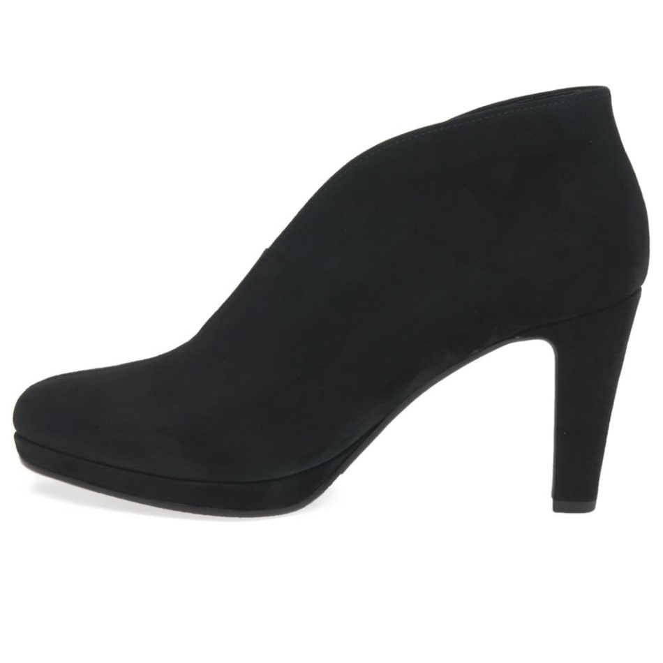 Amien Bottines à Enfiler Modernes Pour Femme Daim Noir Gabor | Exclusif